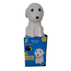 LED Squish Dog Tap Light Color-Changing Soft Silicone Night Lamp